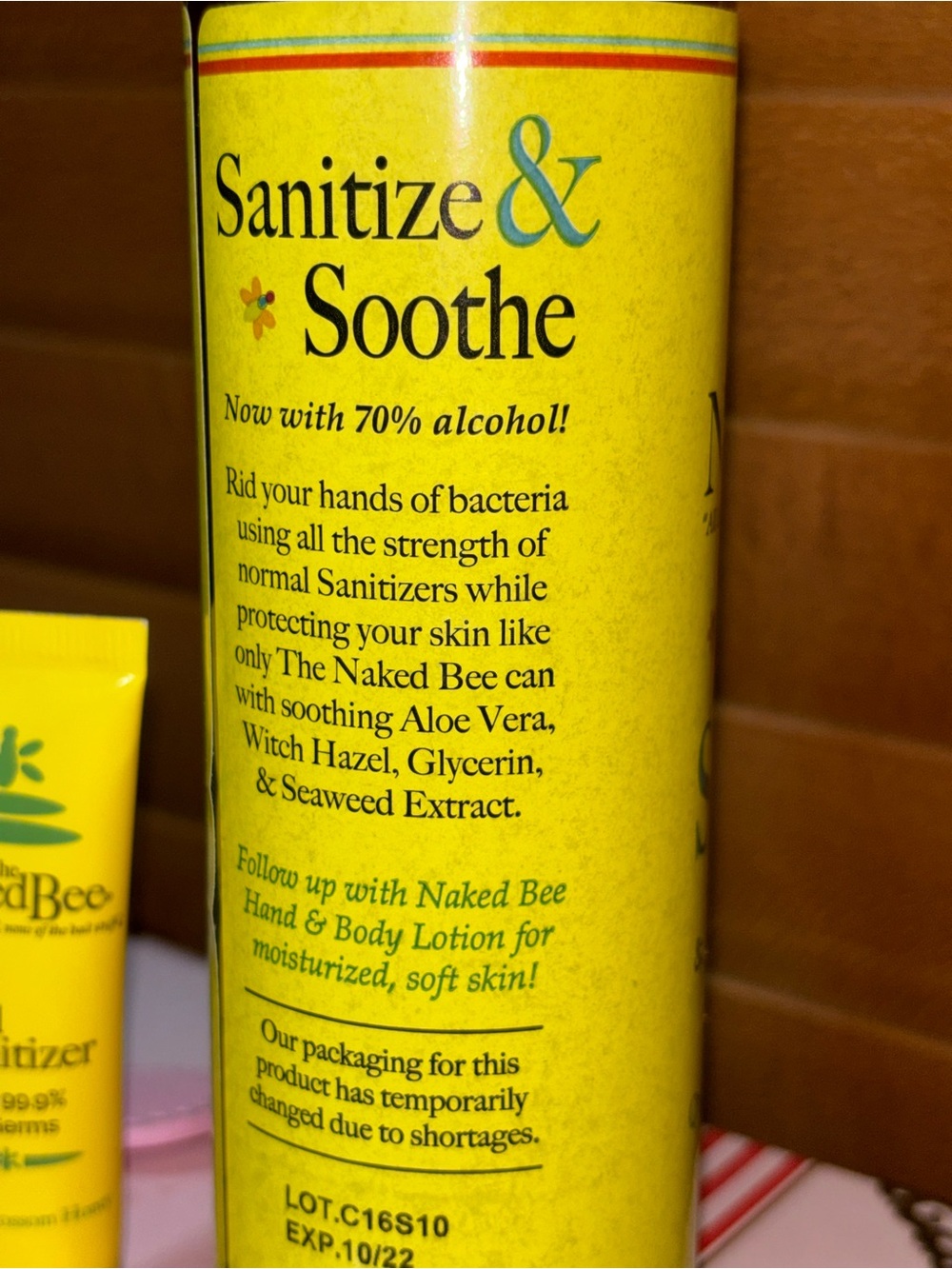 The Naked Bee Hand Sanitizer - Picture 2 of 3